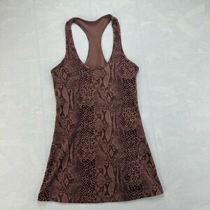 Lululemon Cool Racerback Tank Top 6 Womens Multi Desert Snake Bark Berry Stretch